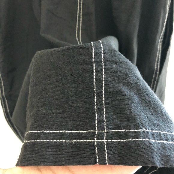 Free People London Town Overall Romper Black sz 8 - Picture 11 of 16